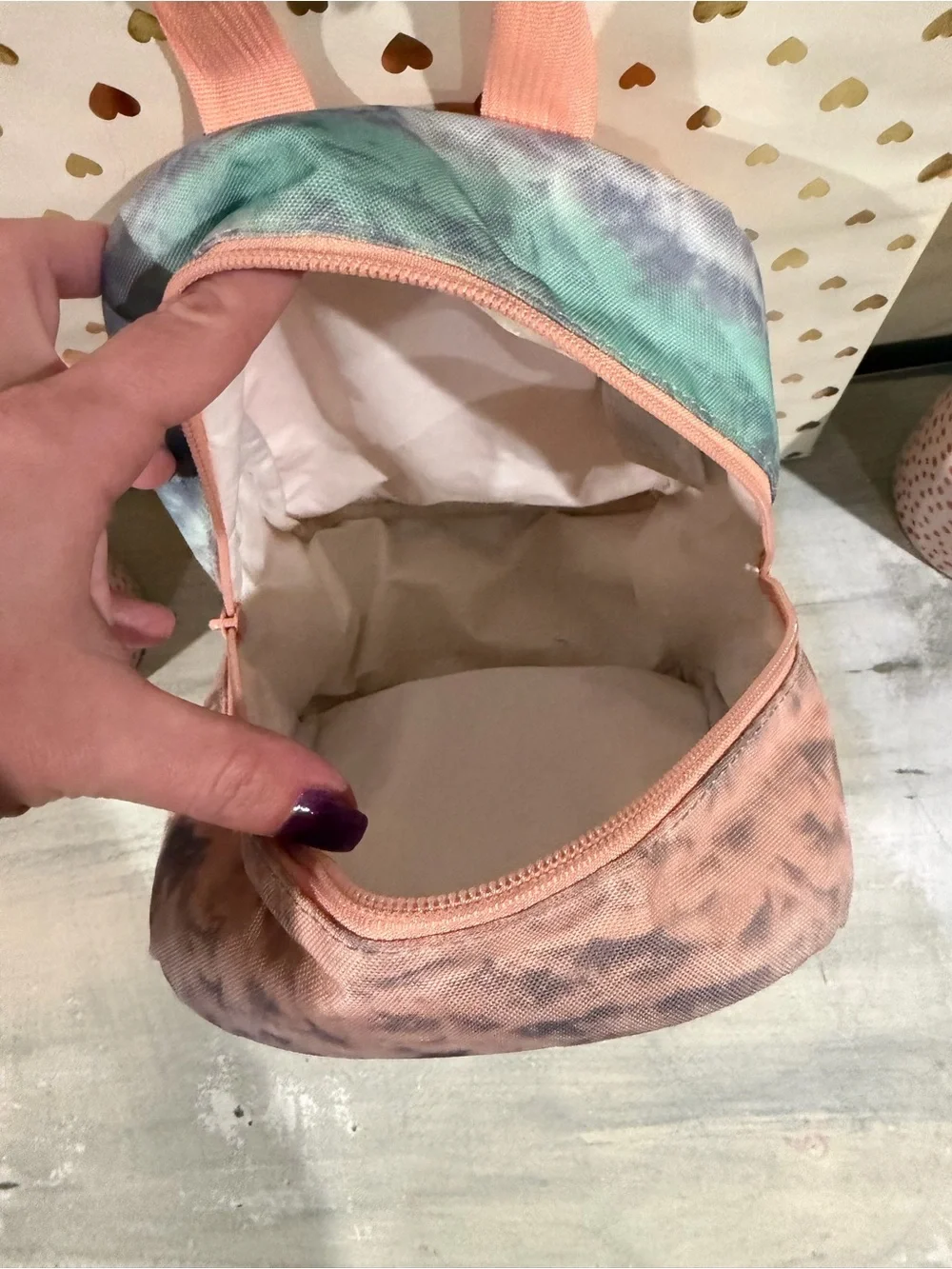 JanSport Big Break Tie Dye Insulated Lunch Bag - Pink Purple Mint (Preowned)